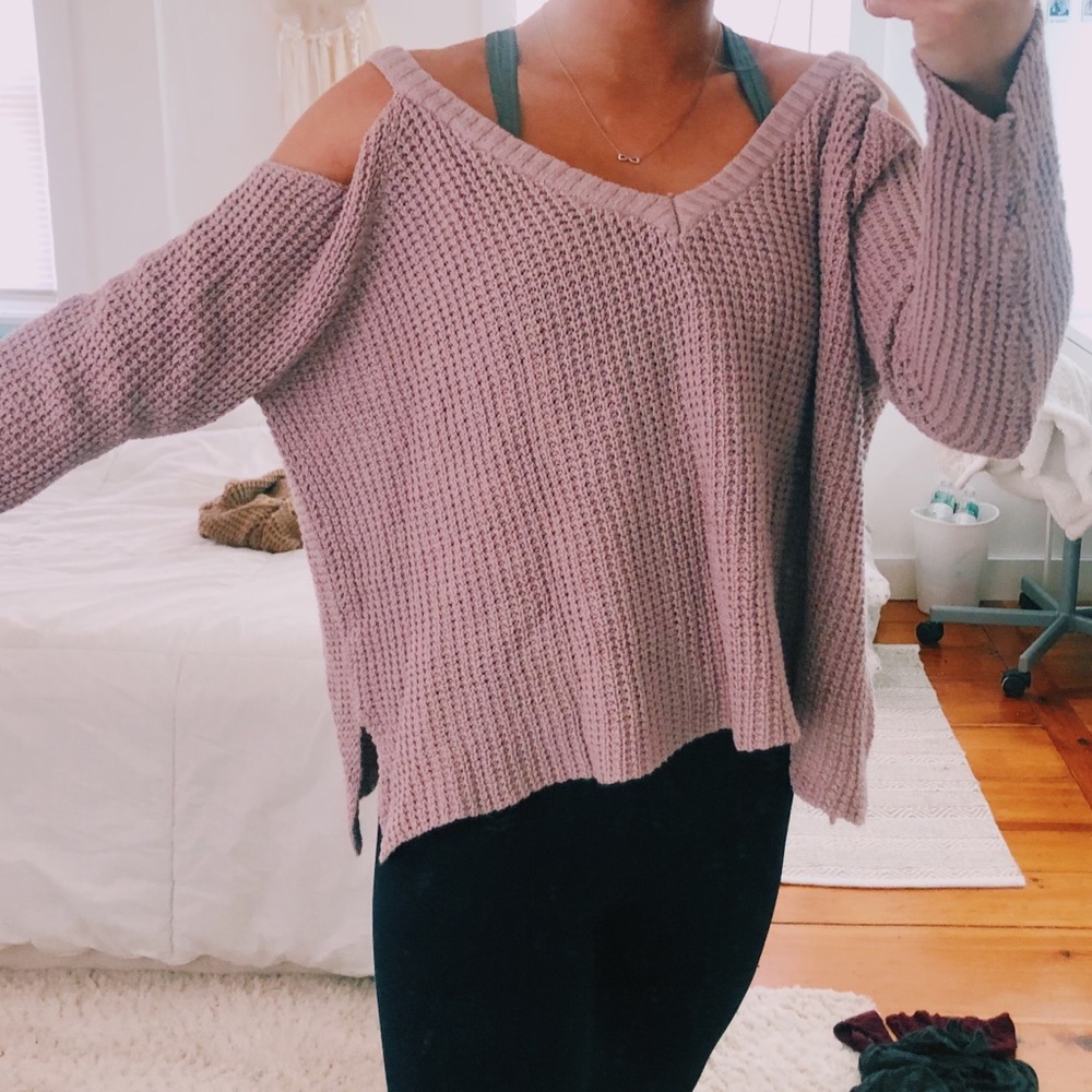 Cold Shoulder Sweater
